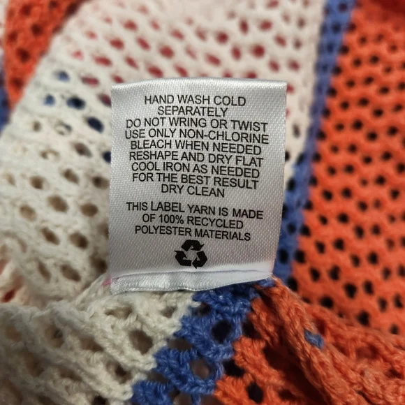 Hippie Rose Multicolor Striped Crochet Sweater - Picture 9 of 13